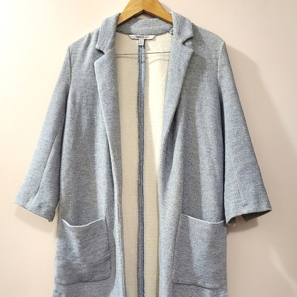 Zara Trafaluc - Light Blue Longline coat overcoat topcoat / cardigan- Size S - Picture 2 of 9